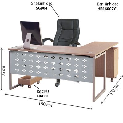 Bàn giám đốc LK Hòa Phát HR160C2Y1