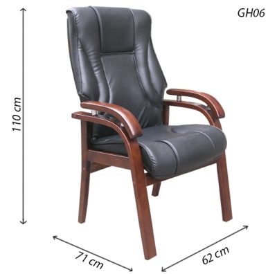 Ghế họp chân gỗ LK Hòa Phát GH06