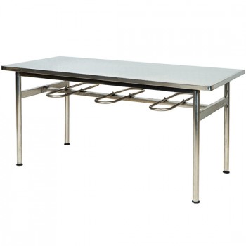 Bàn ăn INOX 1m4 chân tròn BA04I14