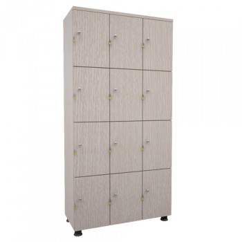 Tủ locker gỗ tai khóa ngoài 12 ngăn TUG12